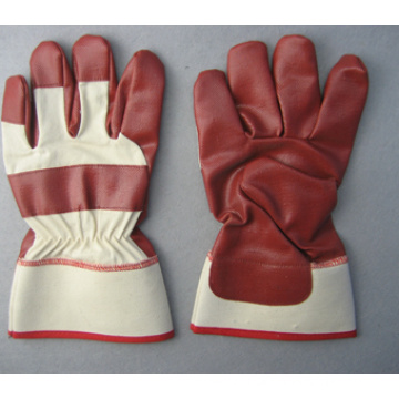 Red Nitril Laminated Full Palm Handschuh-5406